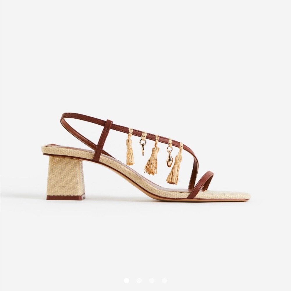 H&M tasseled sandals with heals